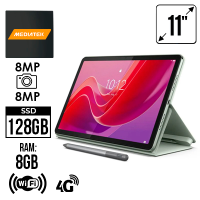 TABLET LENOVO TAB M11 + FOLIO CASE + LAPIZ TB330XU WIFI LTE