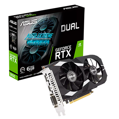 TARJETA DE VIDEO ASUS GEFORCE RTX 3050 DUAL 6GB GDDR6
