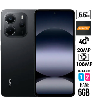 CELULAR XIAOMI REDMI NOTE 14 NEGRO 128GB