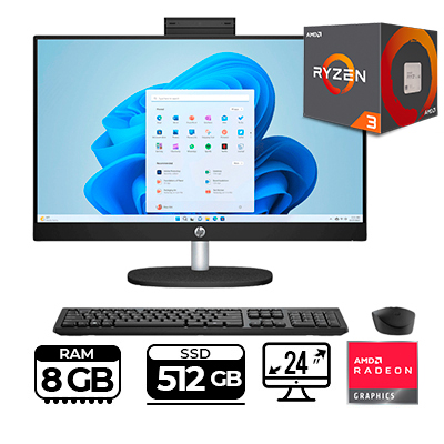 COMPUTADOR TODO EN UNO HP 24-CR0234LA RYZEN 3