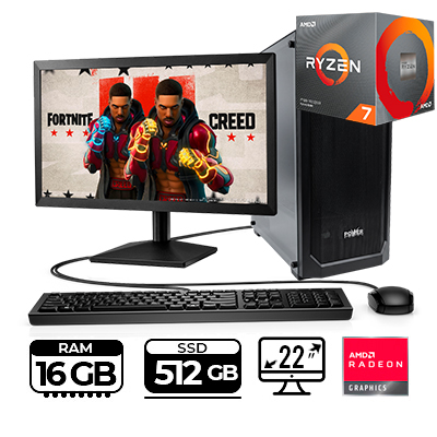 COMPUTADOR GAMER POWER GROUP R57162SKD RYZEN 7