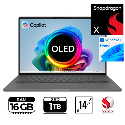 PORTATIL ASUS ZENBOOK A14 UX3407QA-QD232W SNAPDRAGON X